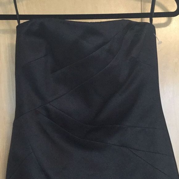 Michael Kors Strapless Satin Dress, Black - Picture 4 of 8